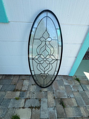 Leaded stained glass transom - leaded,