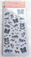 BORDER COLLIE - CRAFT STICKERS - SCRAPBOOKING CARD CRAFT ETC 
