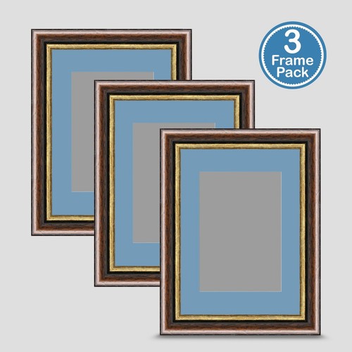Photo frame brown - photo, gold