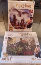 Harry Potter Jigsaws x2 inc 3D Image 500pc BNIB Sealed - Wizarding World
