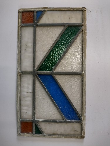 Stained glass panel c1920 - glass,