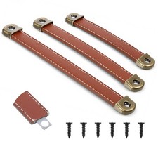 3 Pcs Leather Drawer Pulls
