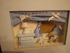 Vintage Shadow Box Wall Picture . Little Boy's Bedroom. Frame Needs TLC. 