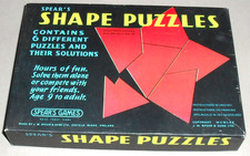 Shape Puzzles Board Game Spears Brain Teaser Strategy COMPLETE VINTAGE RETRO