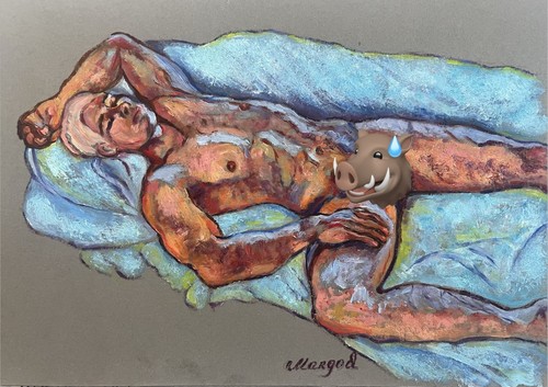 Erotic art original oil - original,