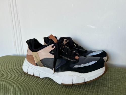 Reiss liam leather sneakers - reiss,