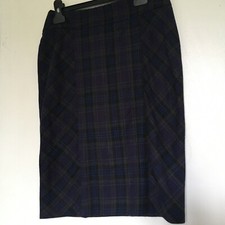 Topshop checked skirt with bow bustle detail - size 8