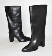 New! Stuart Weitzman 'Straighten' Pointy Toe Boot Black Leather 10 M MSRP $698