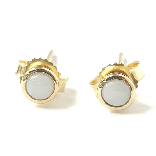 9ct gold opal - opal, earrings