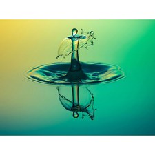 Water Drop Splash Liquid Art Poster Extra Large Canvas Print