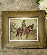 Antique Equestrian Oil