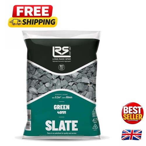 20kg green slate - chippings,