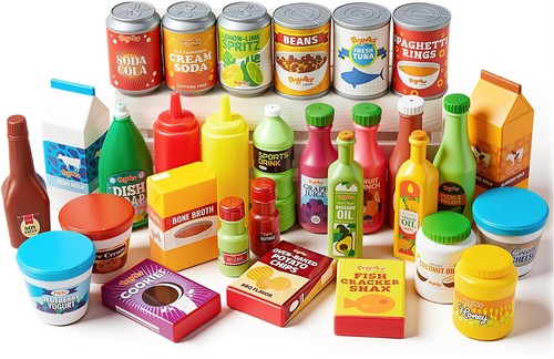 30pcs play food grocery set - play,