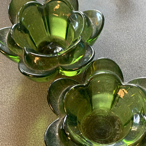 Set green glass - of, 2