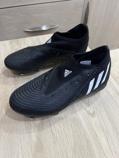 Adidas Predator Edge.3 SG Boys Black Changable Studs Football Boots Size UK 2.5