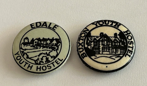 Vintage youth hostel button - 2,,