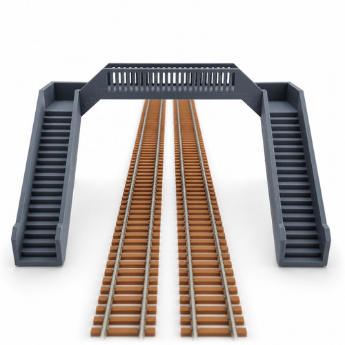 Footbridge model railway 18cm - footbridge,
