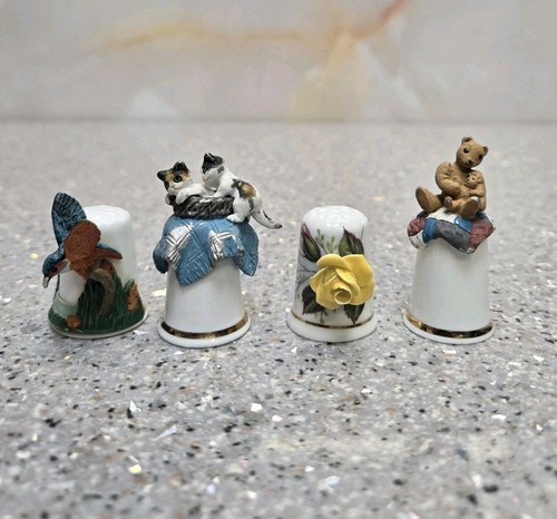 Vintage porcelain thimble - vintage,