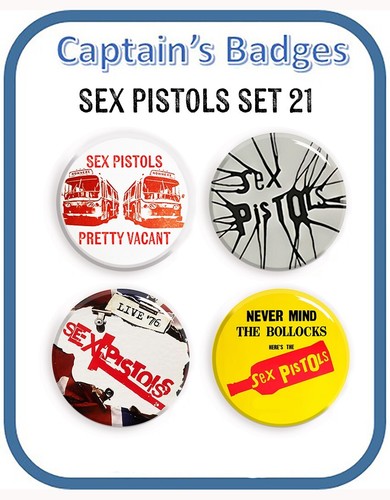 Set sex pistols badges - sex,