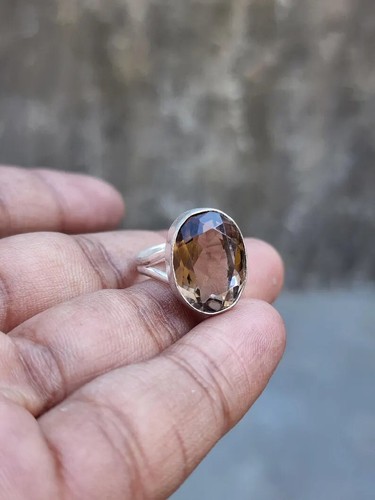 Smoky quartz ring 925 - ring, sterling