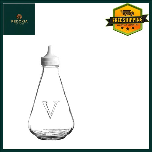 Stylish embossed glass vinegar - embossed,