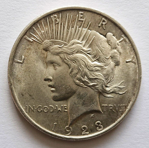 1923 peace silver dollar us - 1923,