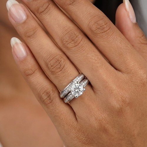 Platinum side stone - platinum,