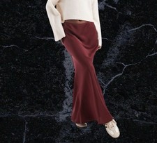 BNWOT Topshop Burgundy Maxi Skirt Size 14 