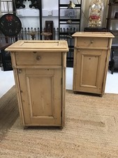 Pair Of Antique Pine Bedside Cabinets 
