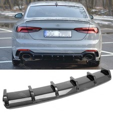 For Audi A4 RS4 A5 RS5 A6 Carbon Fiber Rear Bumper Diffuser Spoiler Splitter Fin