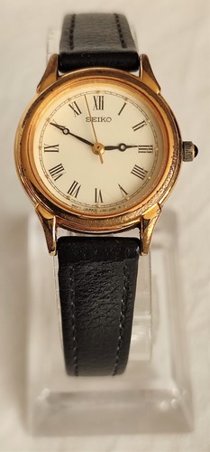 Seiko ladies black gold tone - seiko, &