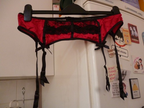 Senza black lace red - black, lace/red