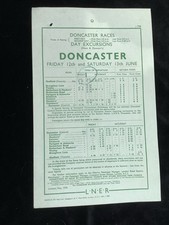 LNER 1936 Railway Handbill Doncaster Races from Sheffield Tinsley Rotherham 