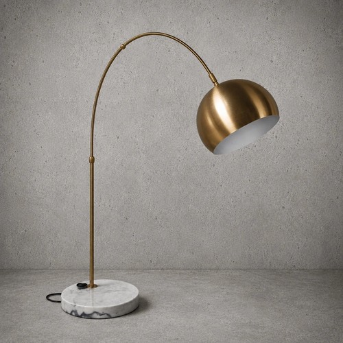 Mid century brass arc - mid, floor