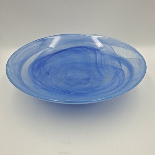 Cobalt blue swirl art glass - art,