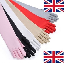 UK Seller Sale New LADIES EVENING WEDDING BRIDAL ELEGANT LONG FINGER GLOVES 52cm