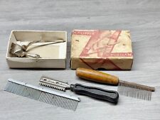 VINTAGE BURMAN BOXED MANUAL HAIR CLIPPERS GROOMING COMBS RAZOR BARBER LOT