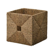 New IKEA KALLAX Seagrass Storage Basket Wicker Box Shelves Organizer 32x33x32cm