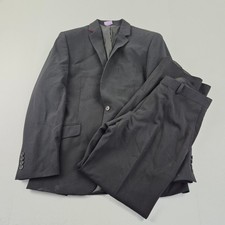 LAMBRETTA Suit 36S Trousers W30 L30 Black Men's Polyester Blend Two Piece