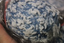 white/blue mini pompom fancy