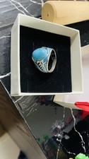 Men’s 925 Sterling Silver Ring , With Special Stone Turquoise