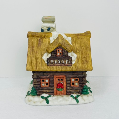 Vintage ceramic log cabin - vintage,