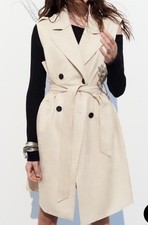 Zara jacket coat  Nude Faux
