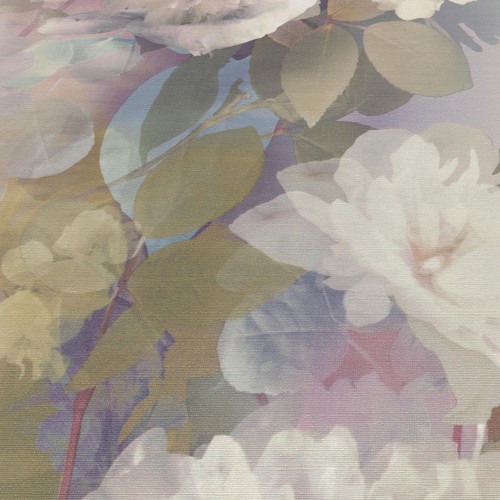 Purple floral panel wallpaper - purple,