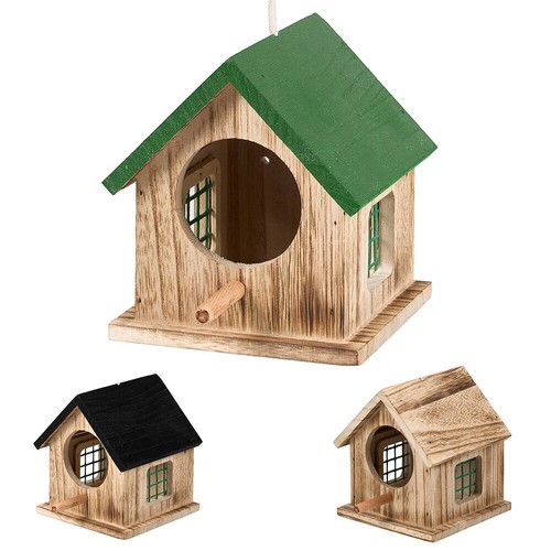 Hanging wooden bird house - hanging,
