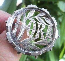 Silver DORA Name Brooch  Victorian  ROUND Antique  c1890 to 1900  DORA Pandora