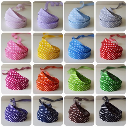 Cotton spotty polka bias - spotty,