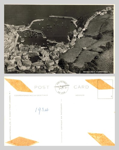 Vintage postcard aerial view - vintage,
