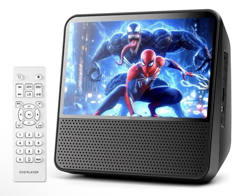Portable black dvd player with - dvd,