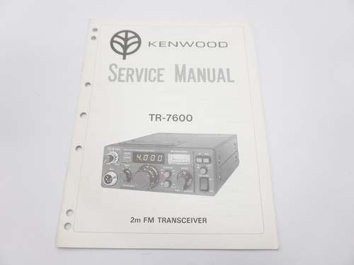 Service manual for kenwood - manual,